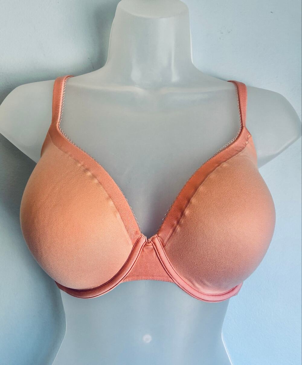 Victoria's Secret Lined Perfect Coverage Bra 34DD Pink Shimmer Everyday